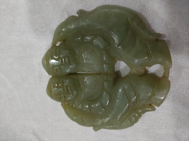 古玩玉器和田玉雕“和合二仙”佩拍賣，當(dāng)前價(jià)格5880元