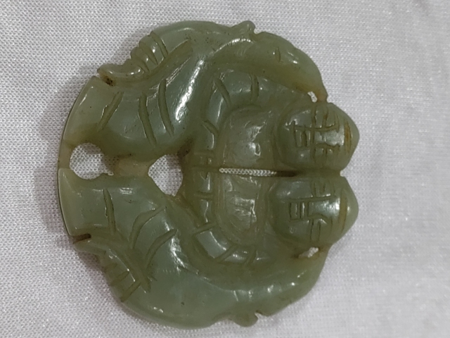 古玩玉器和田玉雕“和合二仙”佩拍賣，當(dāng)前價(jià)格5880元