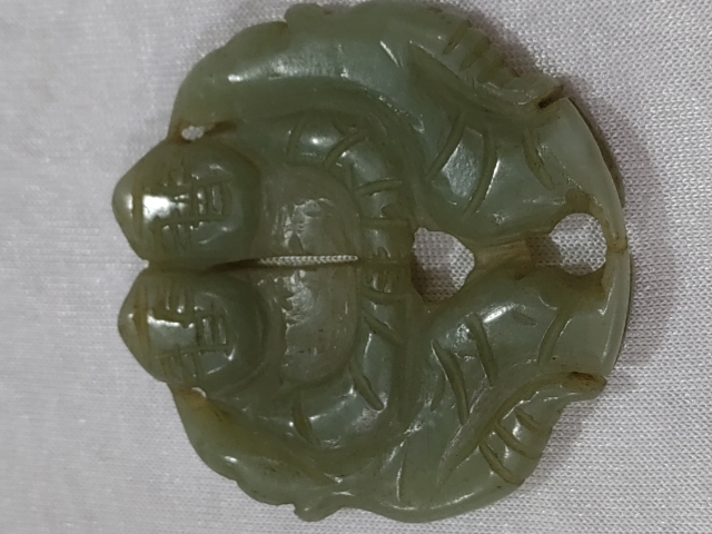 古玩玉器和田玉雕“和合二仙”佩拍賣，當(dāng)前價(jià)格5880元