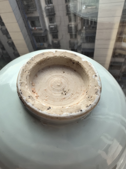 古玩陶瓷元代?樞府釉暗刻花卉紋碗拍賣,當前價格3500元