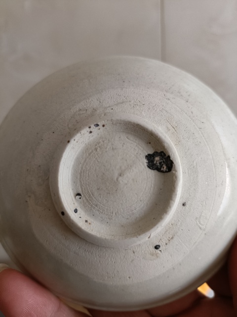 古玩陶瓷五代十國邢窯白瓷唇口盞拍賣，當前價格6800元