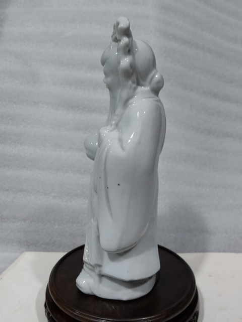 古玩陶瓷白釉壽星人物塑像拍賣,當前價格680元