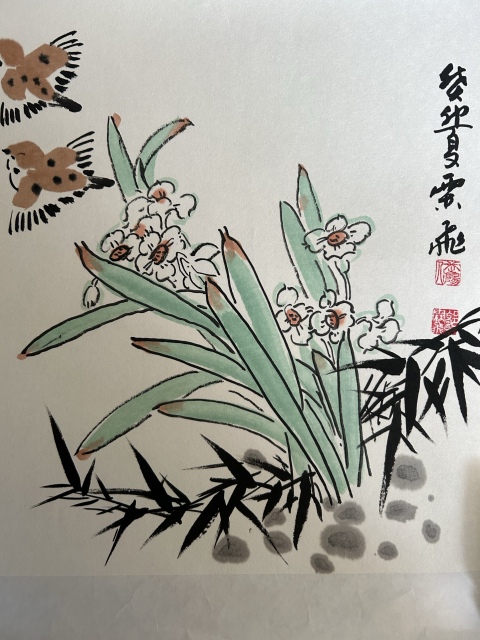 古玩字畫郭霖飛《花鳥圖》拍賣,當(dāng)前價(jià)格378元