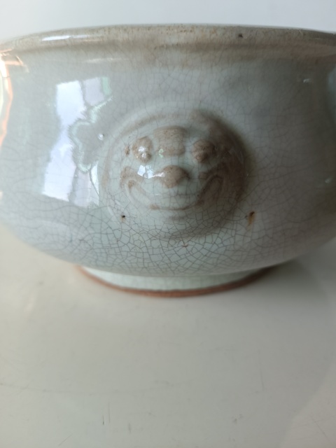 古玩陶瓷漳州窯雙鋪首香爐拍賣，當前價格3600元