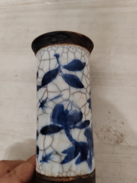 古玩陶瓷哥釉青花箭筒拍賣,當前價格1200元