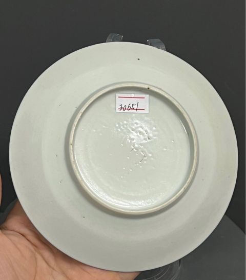 古玩陶瓷清中期青花山水樓閣紋折腰盤拍賣,當前價格1080元