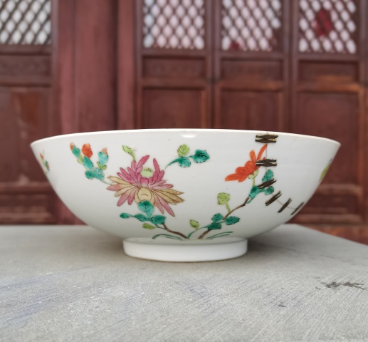 古玩陶瓷粉彩四季花卉紋茶碗拍賣,當前價格0元