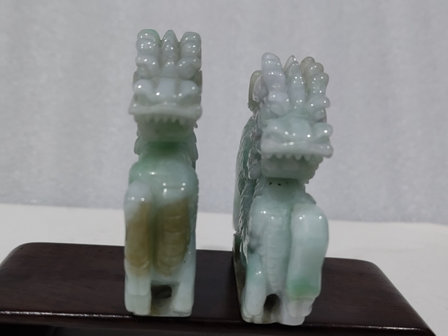 古玩玉器翡翠麒麟擺件拍賣，當(dāng)前價格1688元