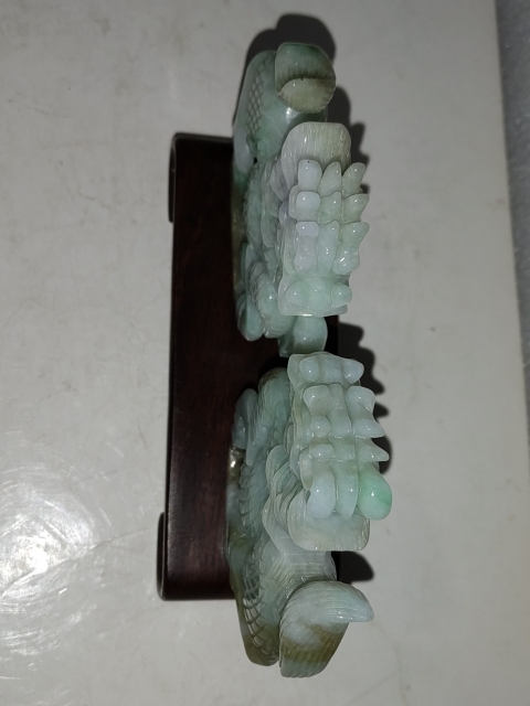 古玩玉器翡翠麒麟擺件拍賣，當(dāng)前價格1688元