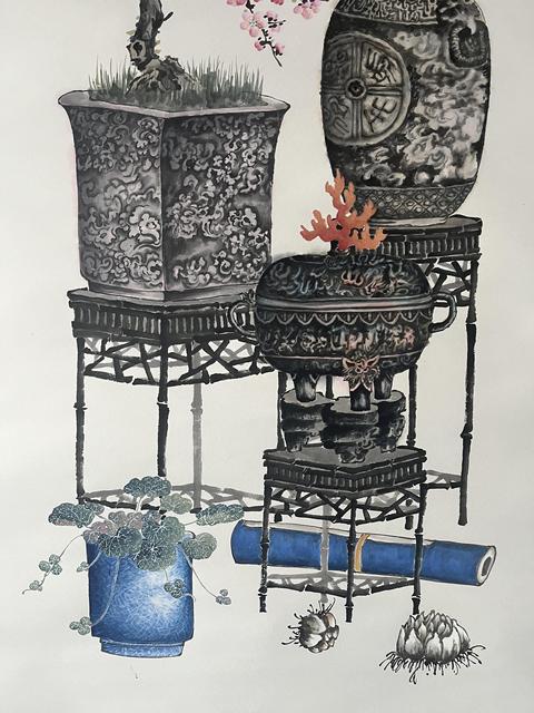 古玩字畫安徽畫院副院長孔小瑜精品拍賣，當前價格14800元