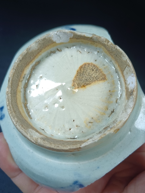 古玩陶瓷明中期成化至弘治萊菔紋青花碗標本景德鎮窯口(年份好)拍賣,當前價格55元