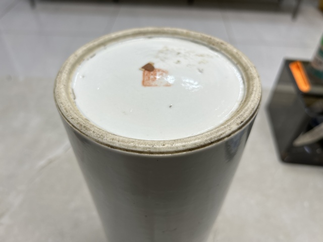 古玩陶瓷仕女紋粉彩帽筒拍賣,當前價格1500元