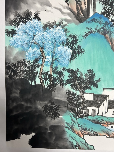古玩字畫吳成建《翠嶺幽居》拍賣,當前價格788元