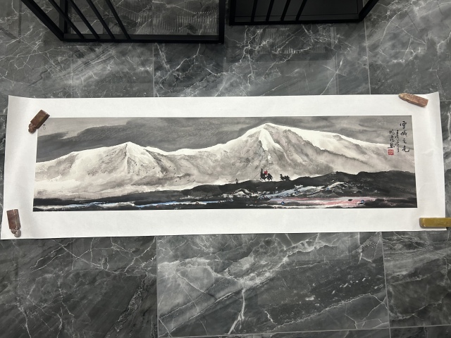 古玩字畫趙鵬飛《雪域之光》拍賣，當前價格850元