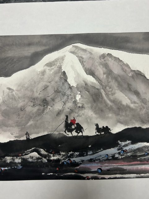 古玩字畫趙鵬飛《雪域之光》拍賣，當前價格850元