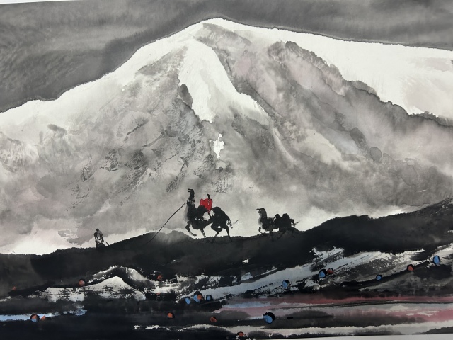 古玩字畫趙鵬飛《雪域之光》拍賣，當前價格850元