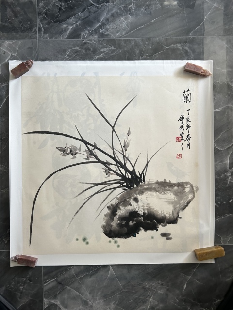 古玩字畫謝會彤老師精品《蘭花》拍賣,當前價格450元