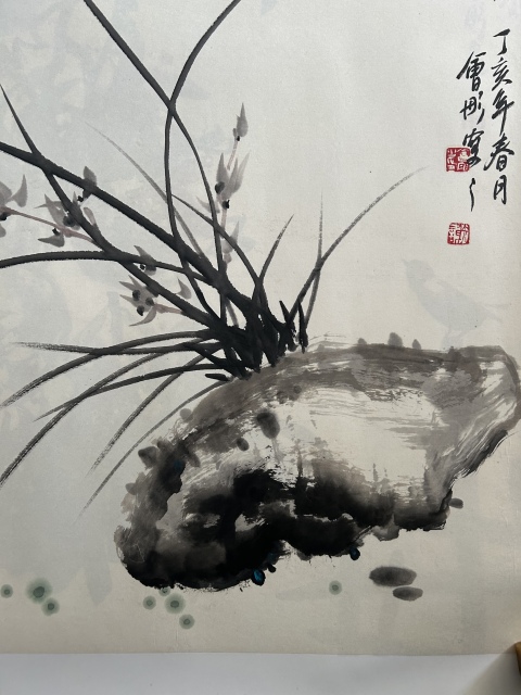 古玩字畫謝會彤老師精品《蘭花》拍賣,當前價格450元