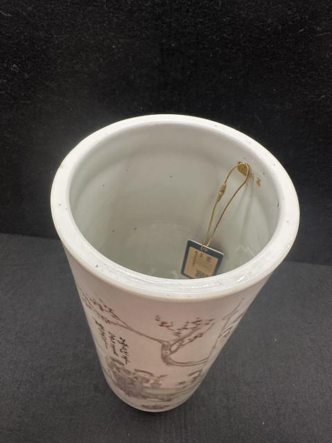 古玩陶瓷仕女紋粉彩帽筒拍賣,當前價格2400元
