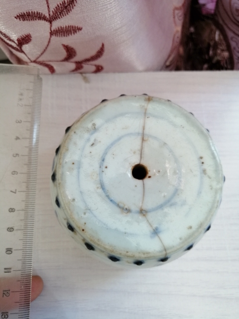 古玩陶瓷青花福壽雙全紋燭臺拍賣，當前價格3866元