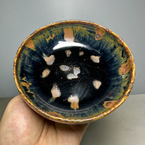 古玩陶瓷磁州窯黑釉茶盞拍賣,當前價格5000元