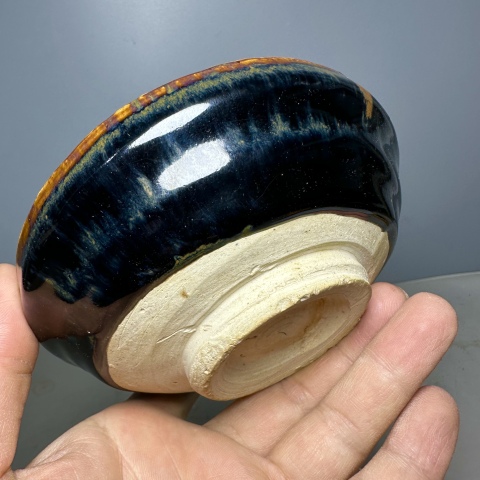 古玩陶瓷磁州窯黑釉茶盞拍賣,當前價格5000元