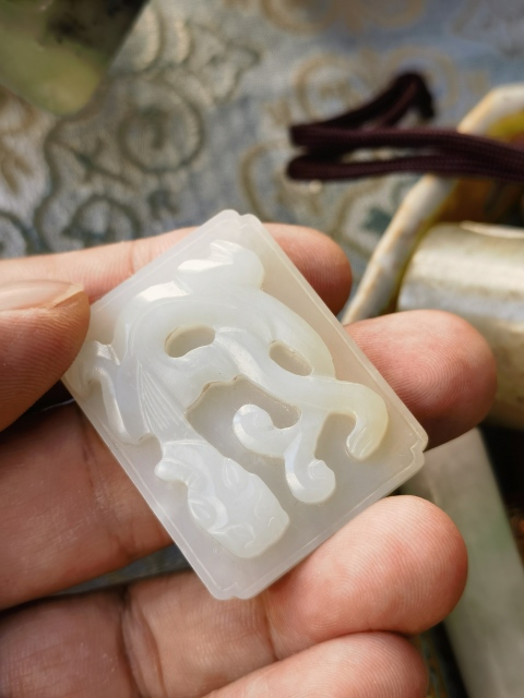 古玩玉器龍紋帶板拍賣，當前價格700元