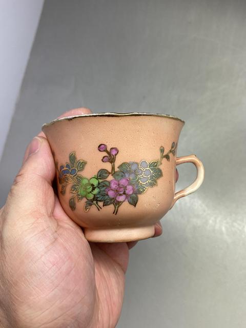 古玩陶瓷【民國·工藝水平突飛猛進的時代】粉彩花卉杯碟拍賣，當前價格1388元