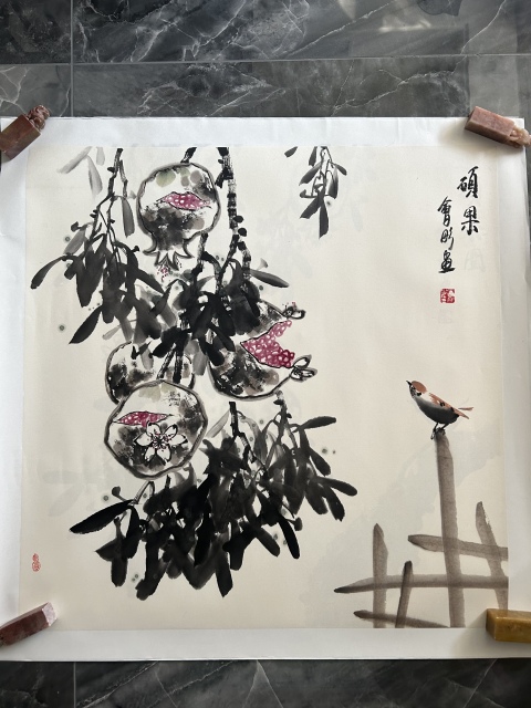古玩字畫謝會彤《碩果》拍賣,當前價格450元