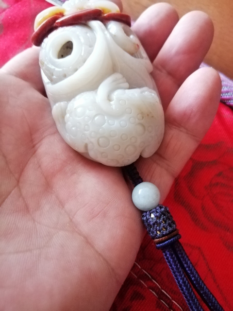 古玩玉器金蟾把件拍賣,當前價格1866元