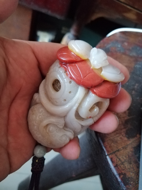 古玩玉器金蟾把件拍賣,當前價格1866元