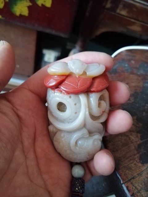 古玩玉器金蟾把件拍賣,當前價格1866元