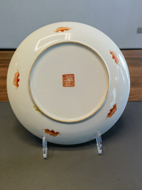 古玩陶瓷大清同治年製粉彩無雙譜人物盤拍賣，當前價格656元