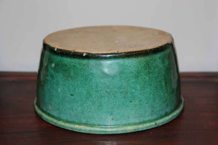 古玩陶瓷清末民初?綠釉洗（全品范疇）拍賣，當前價格528元