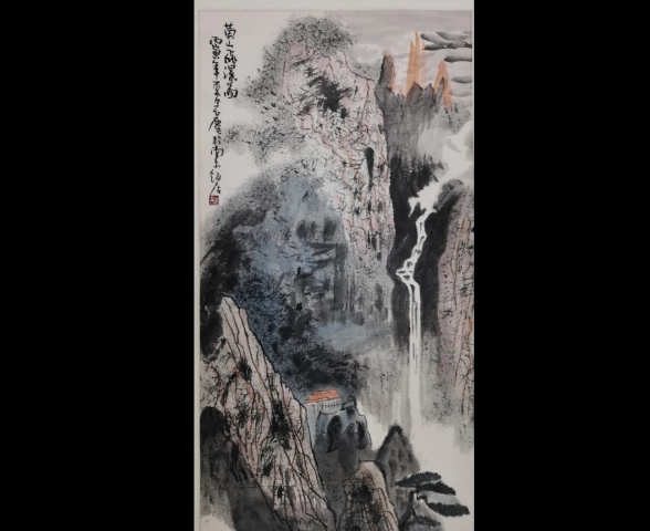 古玩字畫國畫大師宋文治之子江蘇美協主席中書協理事宋玉麐山水拍賣,當前價格12000元