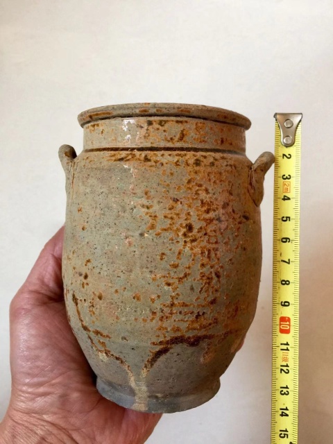 古玩陶瓷宣州窯黃釉雙系罐拍賣,當前價格888元