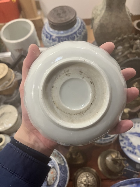 古玩陶瓷清代歲寒三友青花盤拍賣,當(dāng)前價格258元