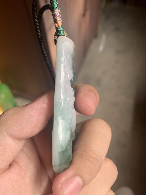 古玩玉器御龍大日如來翡翠牌子拍賣，當前價格2000元