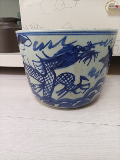 古玩陶瓷青花趕珠龍紋香爐拍賣，當前價格318元