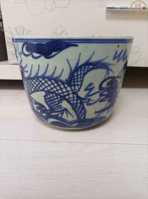 古玩陶瓷青花趕珠龍紋香爐拍賣，當前價格318元