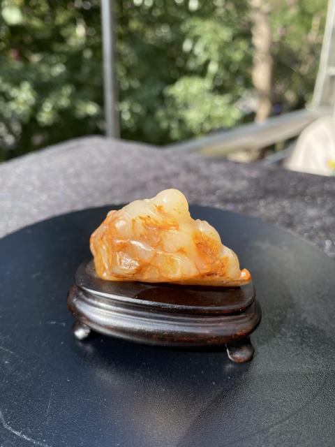 古玩雜項壽山白田黃石擺件拍賣，當前價格6800元