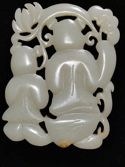 古玩玉器和田玉童子玉佩拍賣,當前價格598元