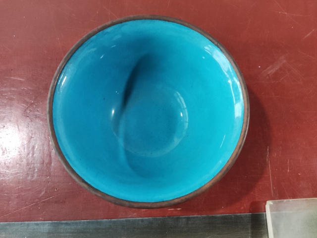 古玩雜項(xiàng)景泰藍(lán)掐絲琺瑯銅碗拍賣(mài)，當(dāng)前價(jià)格488元