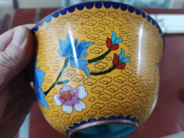 古玩雜項(xiàng)景泰藍(lán)掐絲琺瑯銅碗拍賣(mài)，當(dāng)前價(jià)格488元