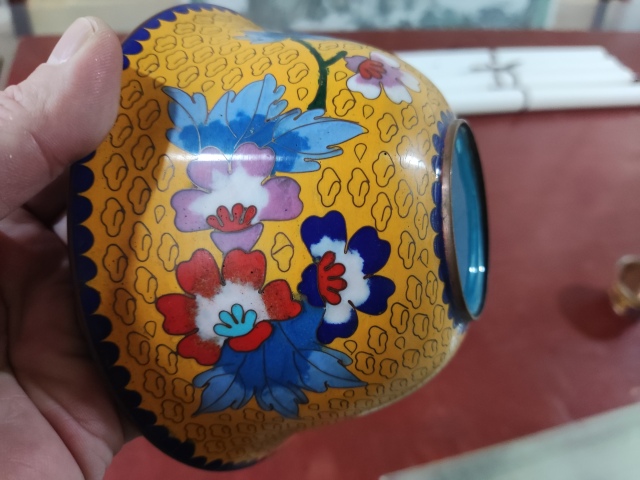 古玩雜項(xiàng)景泰藍(lán)掐絲琺瑯銅碗拍賣(mài)，當(dāng)前價(jià)格488元