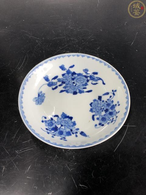 古玩陶瓷大清光緒年製本朝官窯款青花花卉紋盤拍賣，當前價格2600元