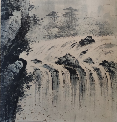 古玩字畫(huà)已故江蘇藉名家 中國(guó)湖社畫(huà)會(huì)顧問(wèn) 俞派山水龜紋皴創(chuàng)造者 俞秋水 生命泉 手工原裱立軸拍賣,當(dāng)前價(jià)格5888元