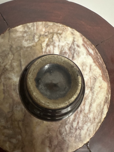 古玩陶瓷清中晚期烏金釉玉壺春瓶拍賣，當前價格800元