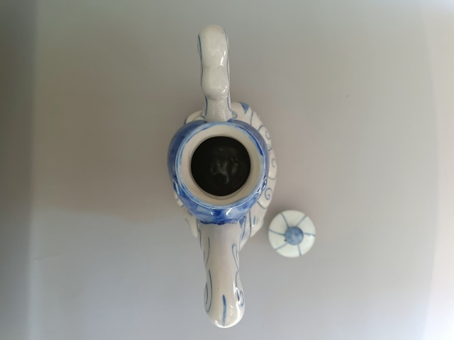 古玩陶瓷青花魚型酒壺拍賣，當前價格260元