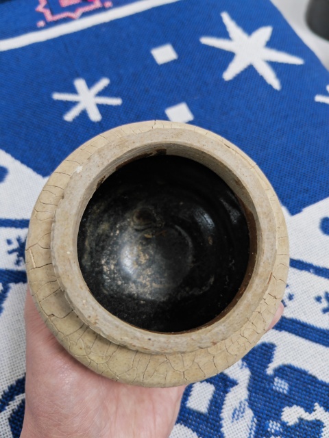 古玩陶瓷磁州窯系黑釉罐拍賣,當前價格399元